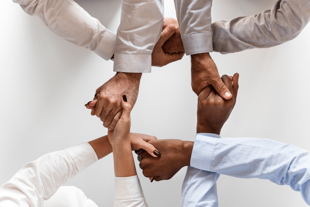 Hands joined together — teamwork at the Northern Cape SMME Trust